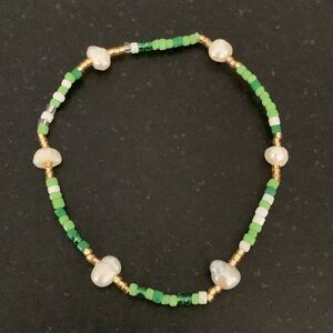 Genuine Freshwater Pearl & Miyuki Bead Stretch Bracelet